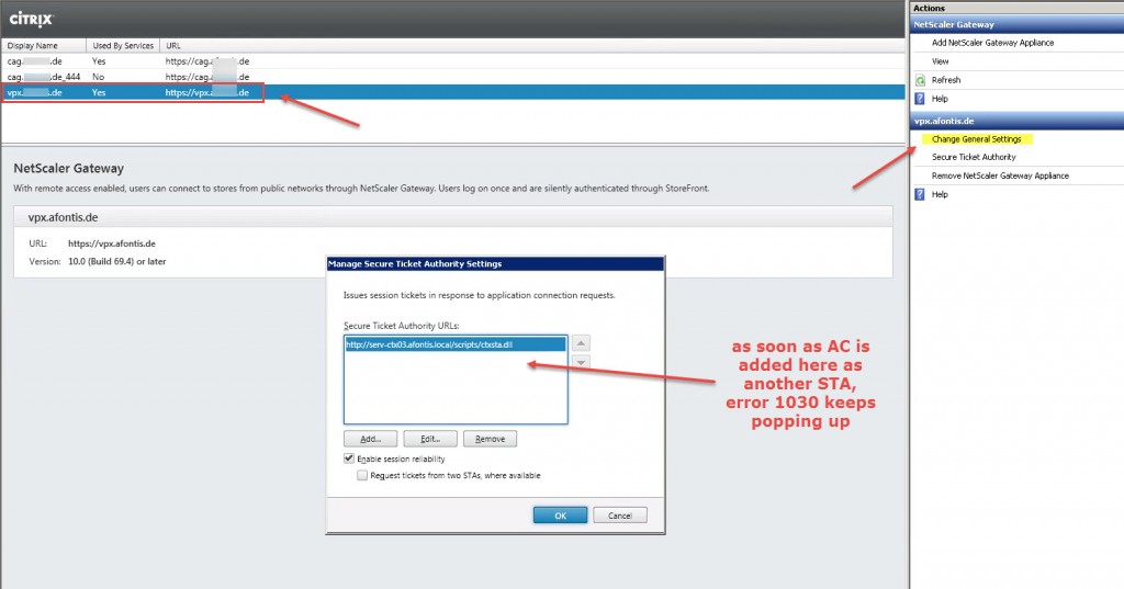Citrix Receiver for Windows The connection to "ApplicationName